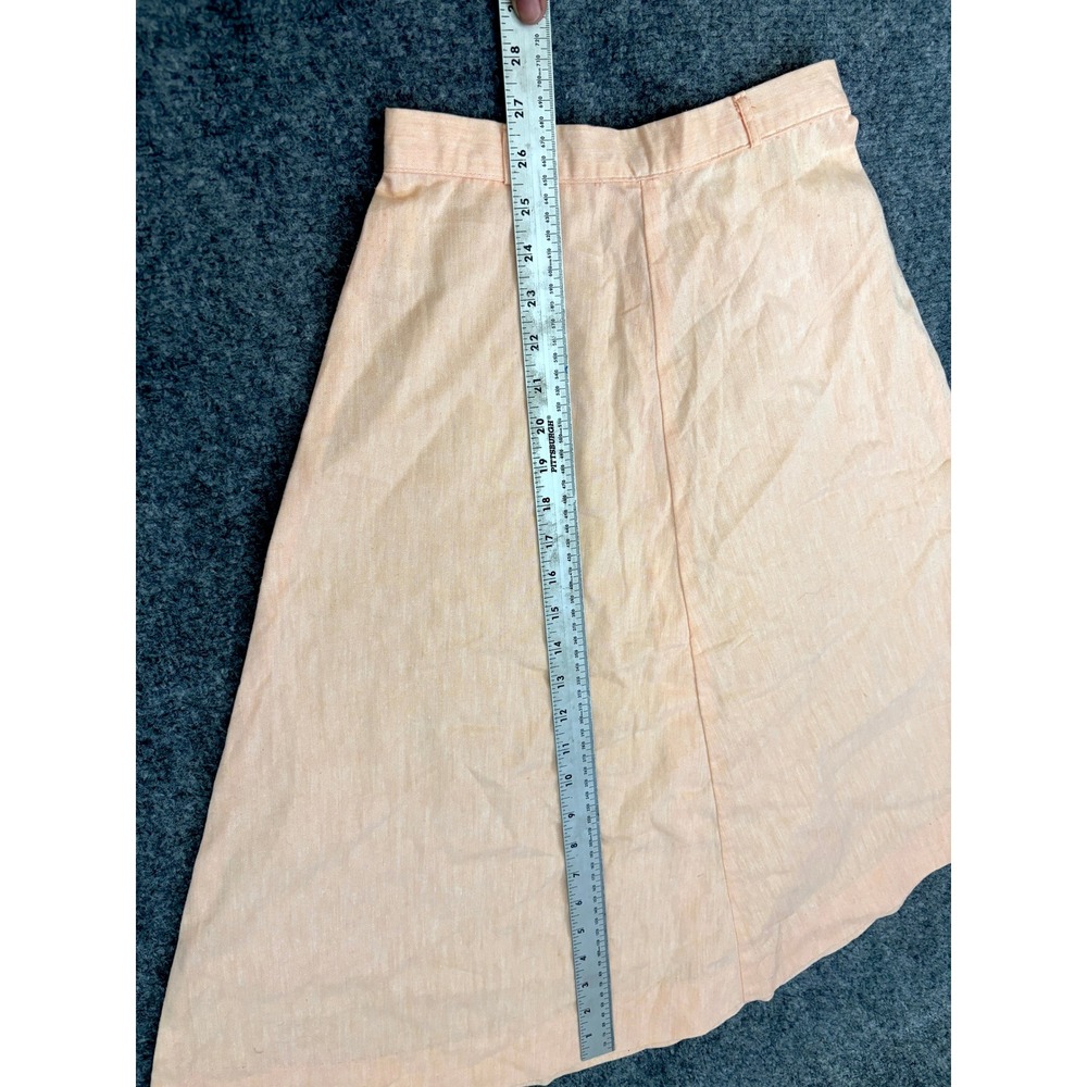 Vintage Bobbie Brooks Peach‎ A-Line Midi Skirt Womens Size 7 Retro Cottagecore - Picture 7 of 12